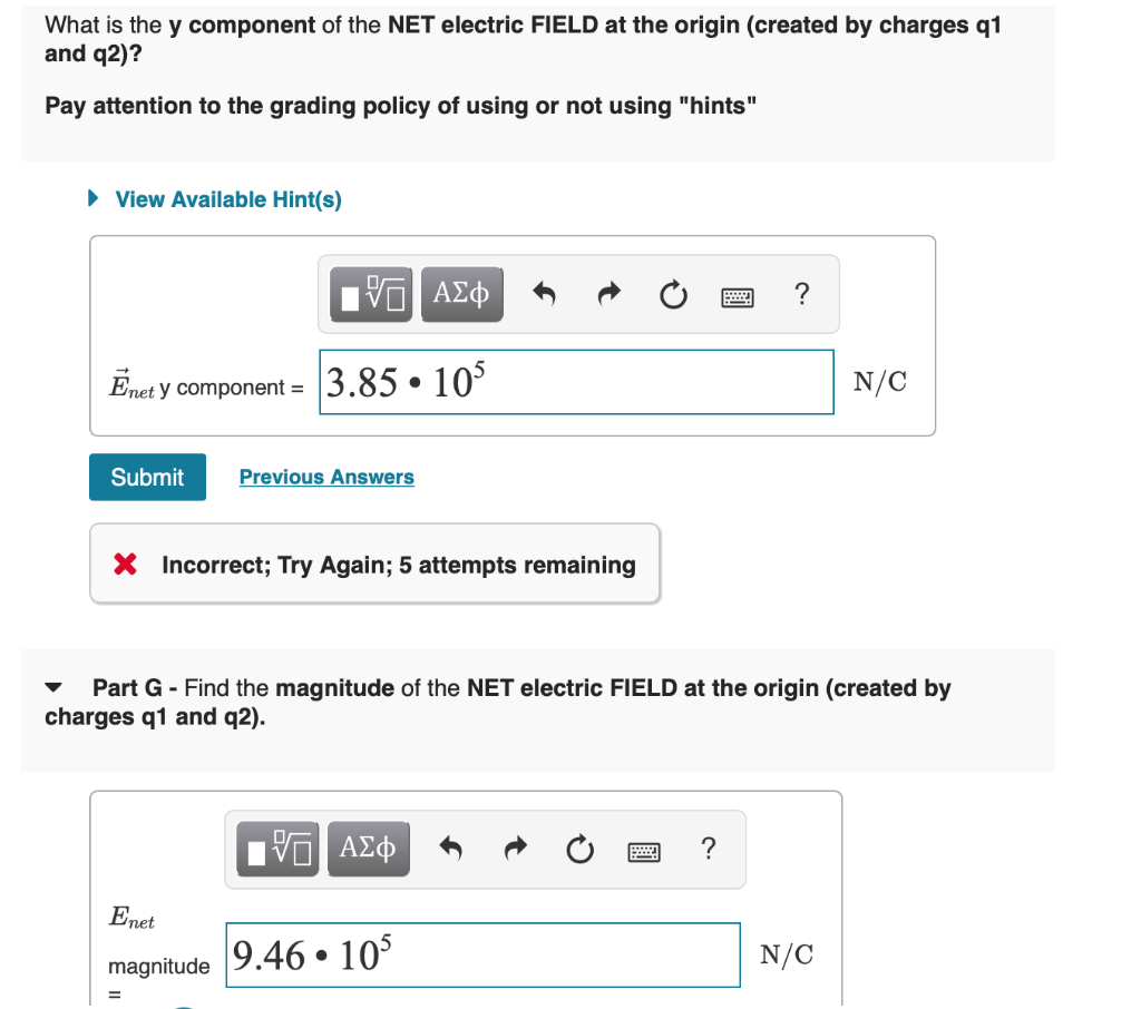 Solved 91 = -5.60 C 42 = 2.60 μC 1 μC = 10-6 C use k = 9.00 | Chegg.com