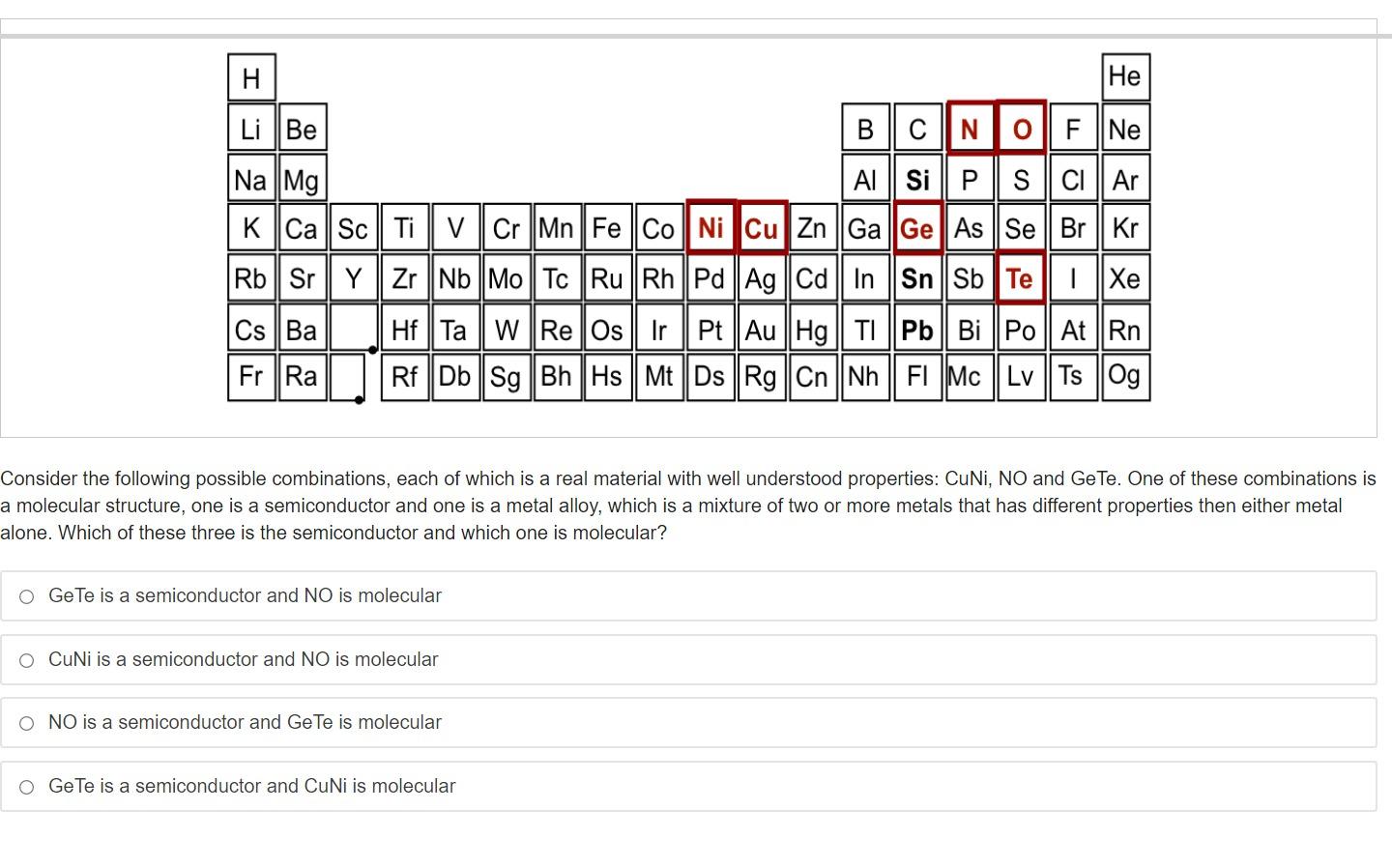 Solved Н. [Не Li Be B C|N|O|| F | Ne Na Mg ΑΙ Si P S Cl || | Chegg.com