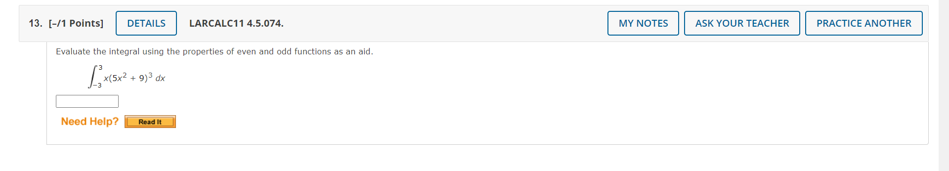 Solved Evaluate the integral using the properties of even | Chegg.com