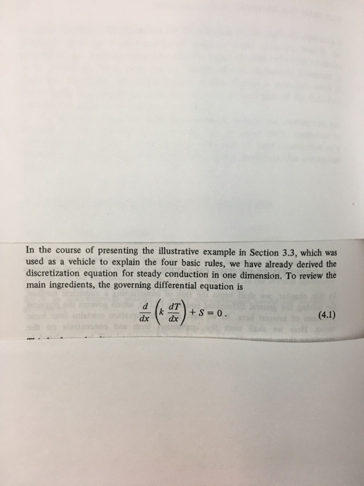 Solved 4.5 Derive the discretization equation from Eq. (4.1) | Chegg.com