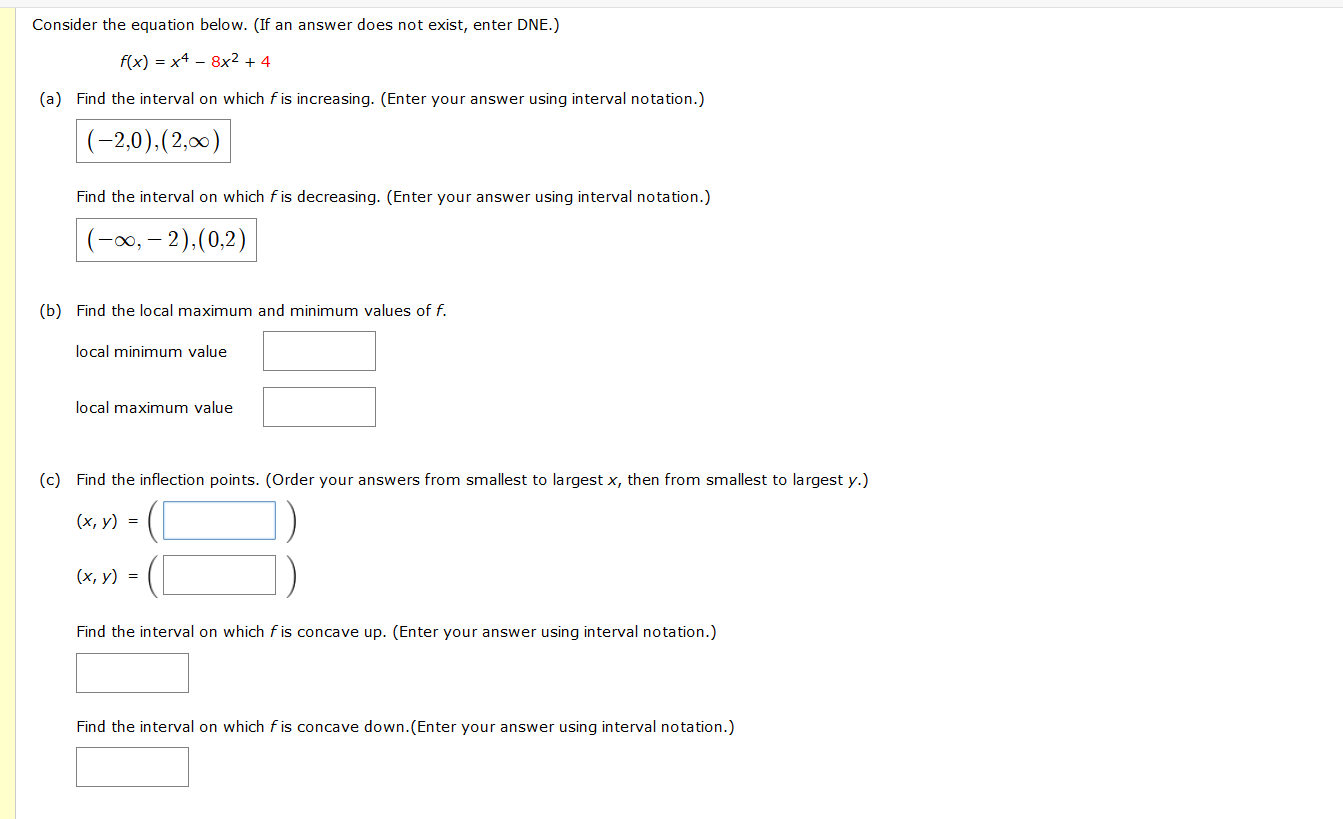 Solved Consider the equation below. (If an answer does not | Chegg.com