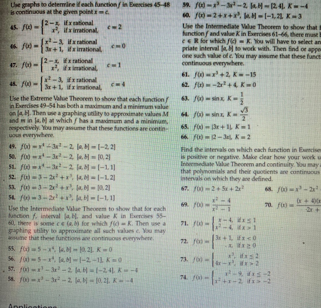 Solved Use graphs to determine if each functionſ in | Chegg.com