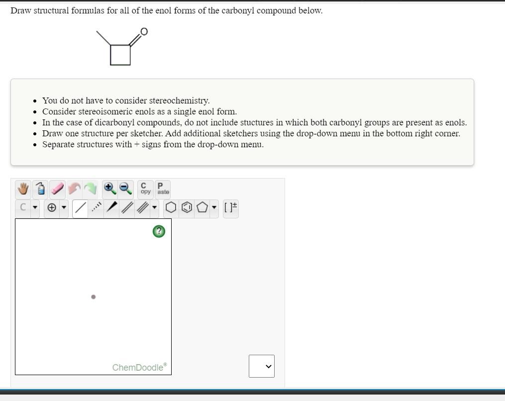 Solved Draw Structural Formulas For All Of The Enol Forms Of | Chegg.com