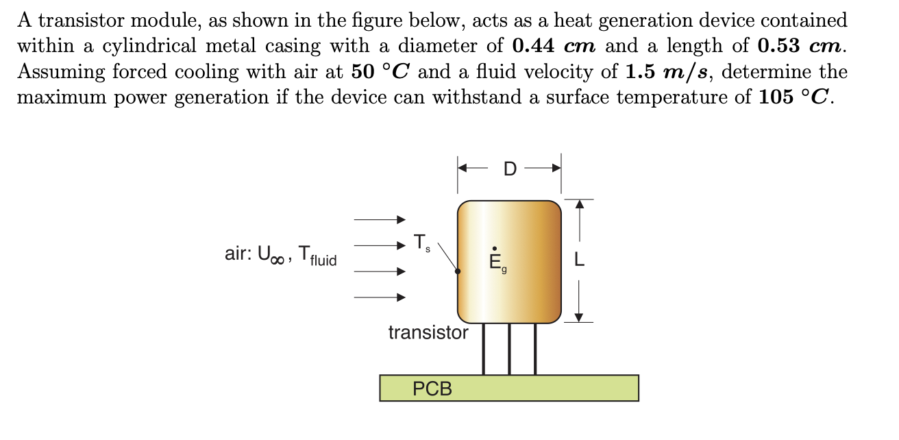 Solved A transistor module, as shown in the figure below, | Chegg.com