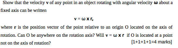 Solved Show that the velocity v of any point in an object | Chegg.com