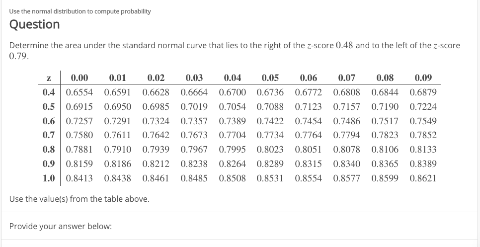 Solved Use the normal distribution to compute probability | Chegg.com