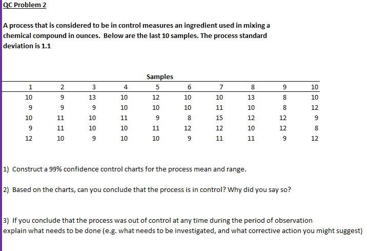 Solved QC Problem 2 A process that is considered to be in | Chegg.com