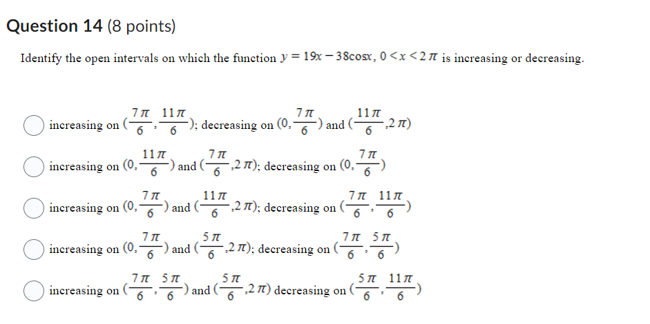 Solved Identify the open intervals on which the function | Chegg.com