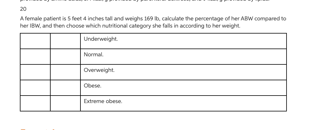 solved-20-a-female-patient-is-5-feet-4-inches-tall-and-chegg