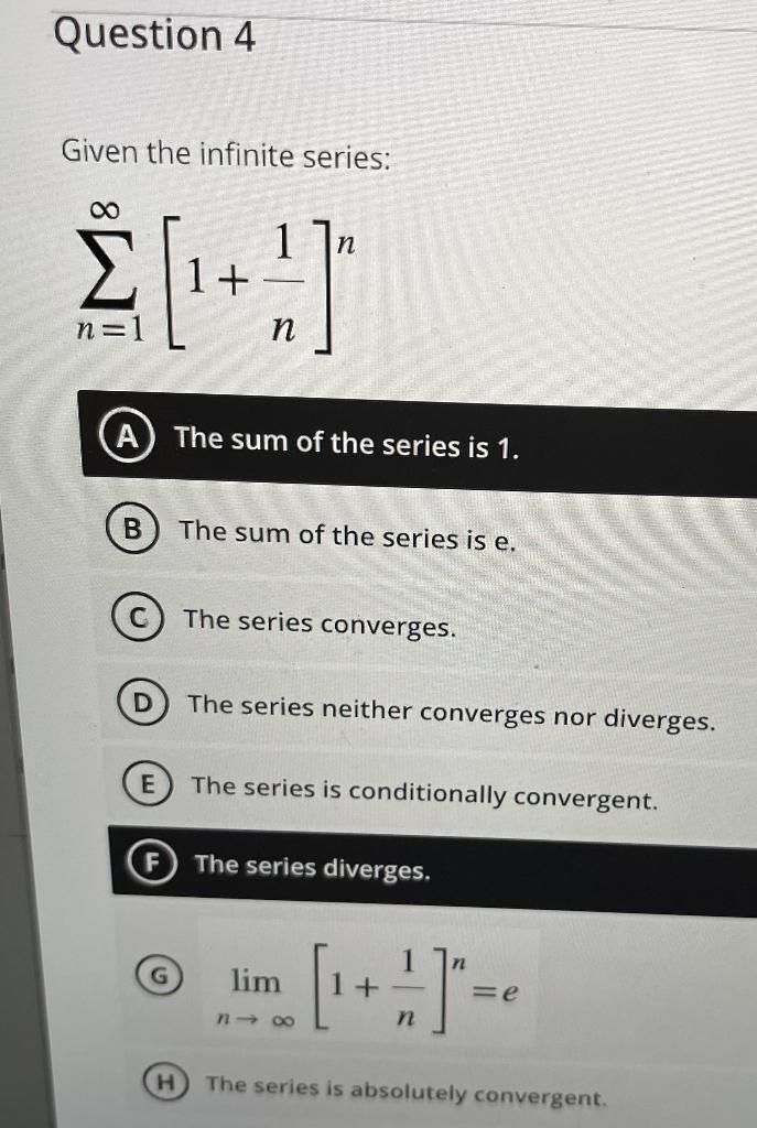 INFINITE SERIES SUM 1 N N 1 visual data 6