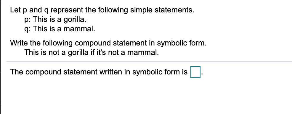 Solved Let p and q represent the following simple