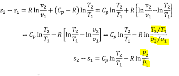 Solved I Didn T Understand How T2 T1 V2 V1 Became P2 P1 Chegg Com