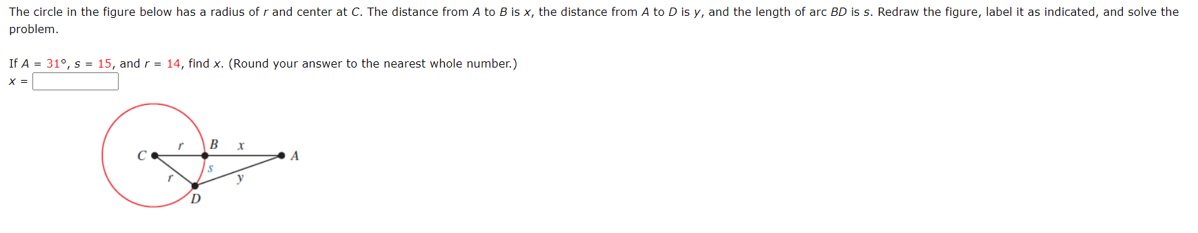 Solved The Circle In The Figure Below Has A Radius Of R And | Chegg.com