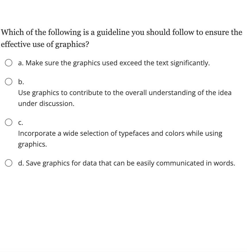 Solved Which of the following is a guideline you should