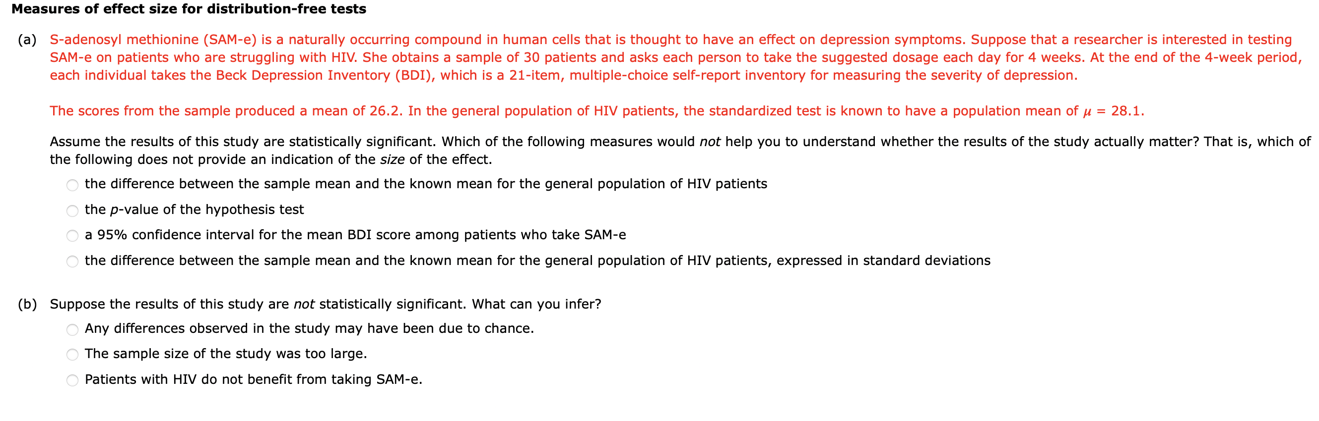 Solved Measures of effect size for distributionfree tests