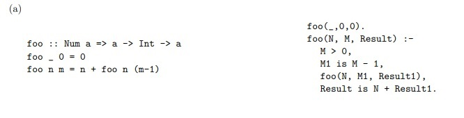 Solved the Haskell function (left) and the Prolog predicate | Chegg.com