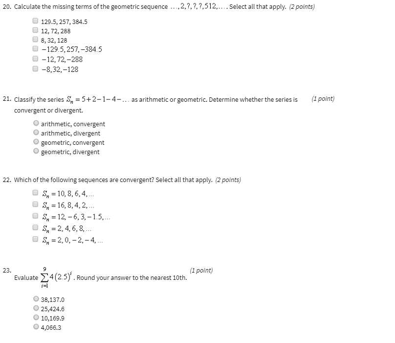 Solved Calculate The Missing Terms Of The Geometric S Chegg Com