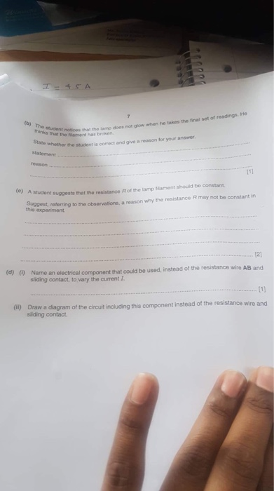 te 8 52 A student is investigating the resistance of | Chegg.com