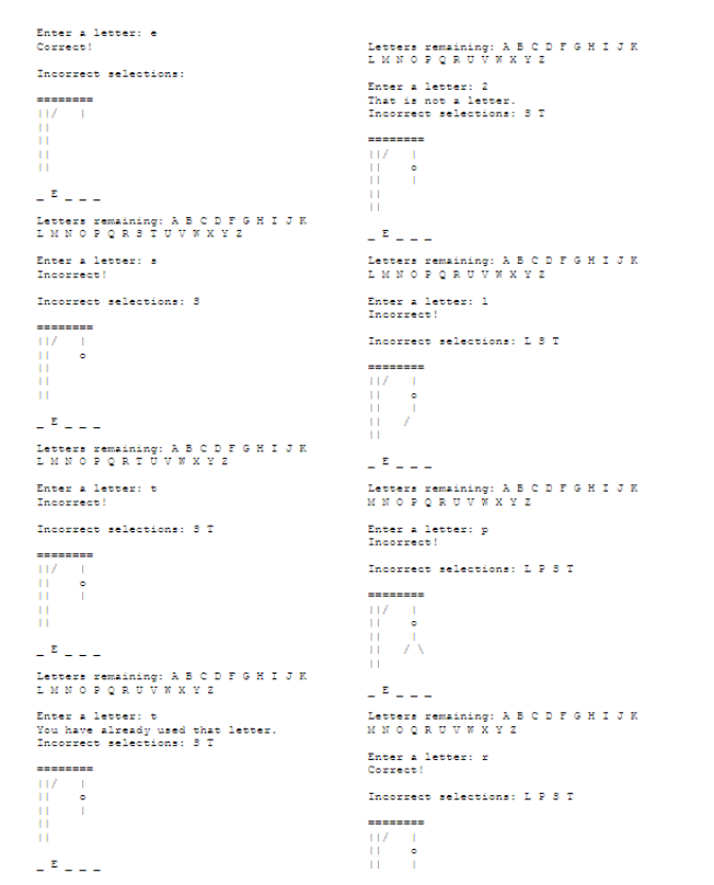 Module 1 - Hangman