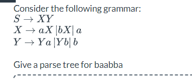 Solved Consider The Following Grammar: | Chegg.com