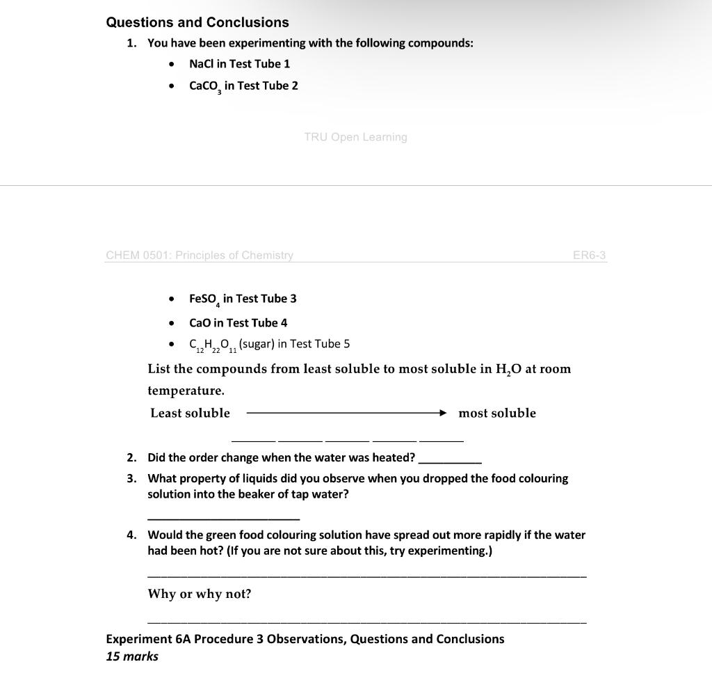 Solved Questions and Conclusions 1. You have been | Chegg.com