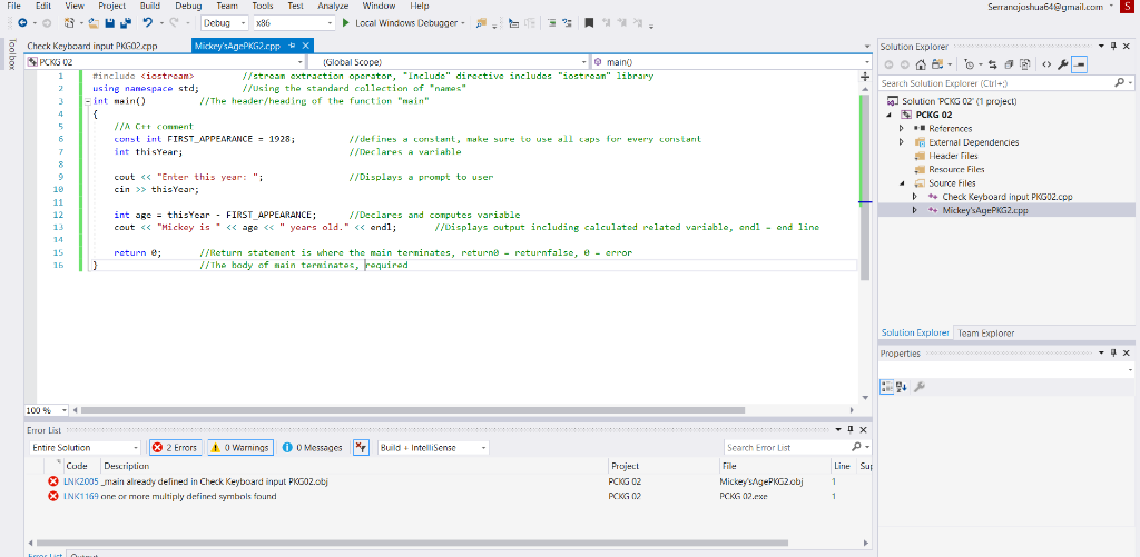 Solved Can someone help me with this error in my project on | Chegg.com