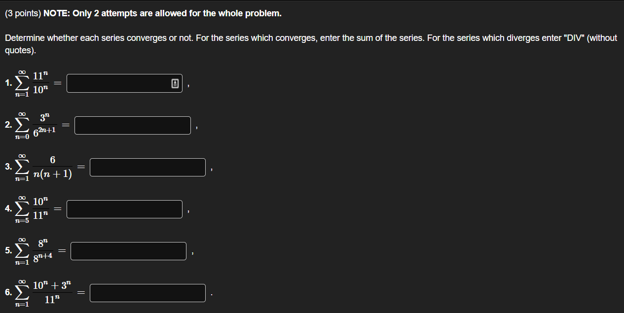 Solved (3 points) NOTE: Only 2 attempts are allowed for the | Chegg.com