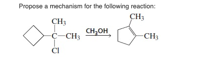 Solved Propose a mechanism for the following reaction: CH3 | Chegg.com