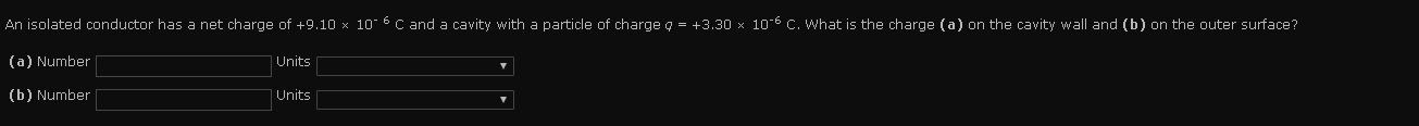 Solved An isolated conductor has a net charge of +9.10 x 10" | Chegg.com