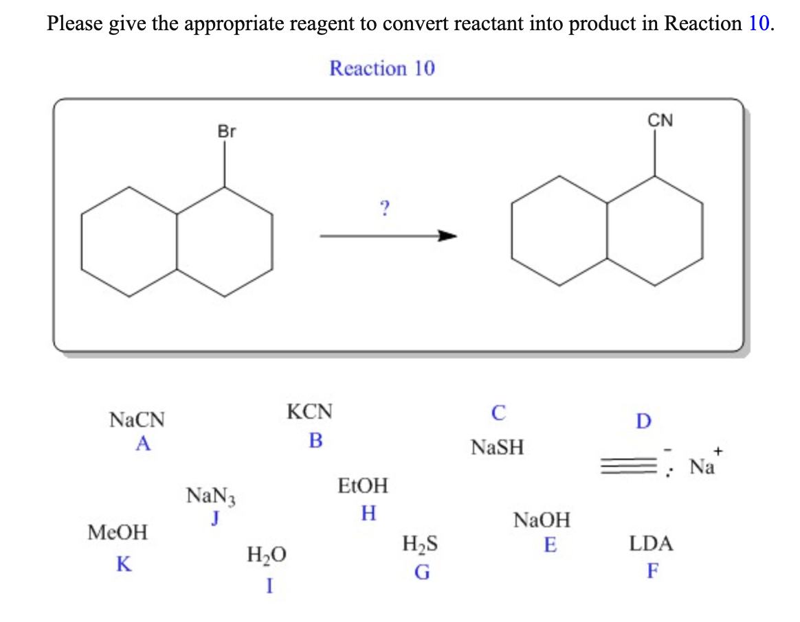 Solved Please Give The Appropriate Reagent To Convert Rea Chegg Com