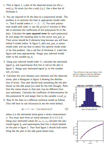 Solved MATLAB curve fitting. In matlab complete the stated | Chegg.com