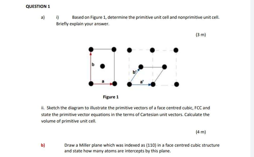 Solved QUESTION 1 a) i) Based on Figure 1, determine the | Chegg.com