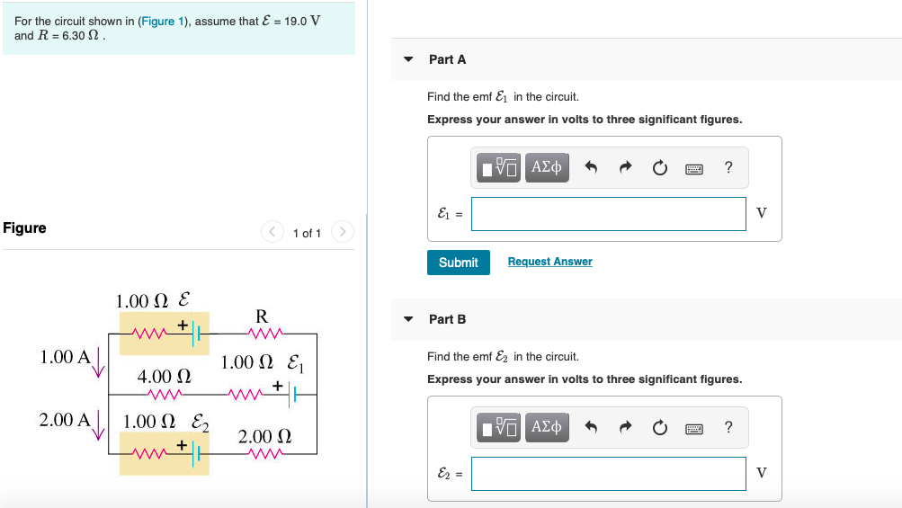 Solved For the circuit shown in (Figure 1), assume that E = | Chegg.com