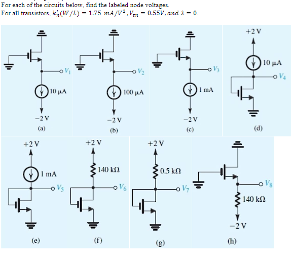 Solved For each of the circuits below, find the labeled node | Chegg.com
