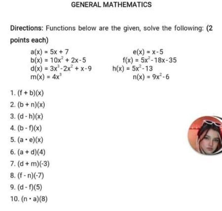 General Mathematics 9 