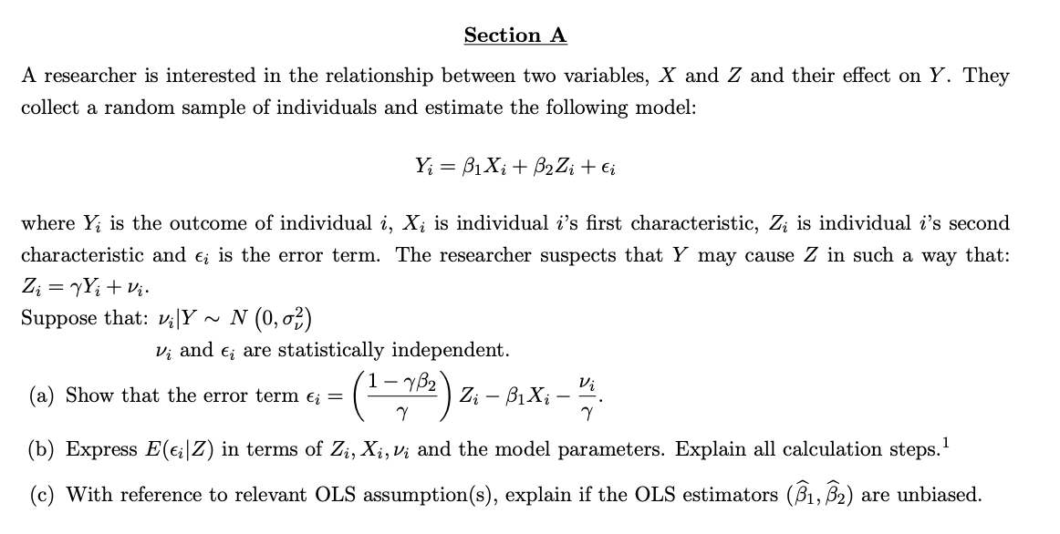 Solved A researcher is interested in the relationship | Chegg.com
