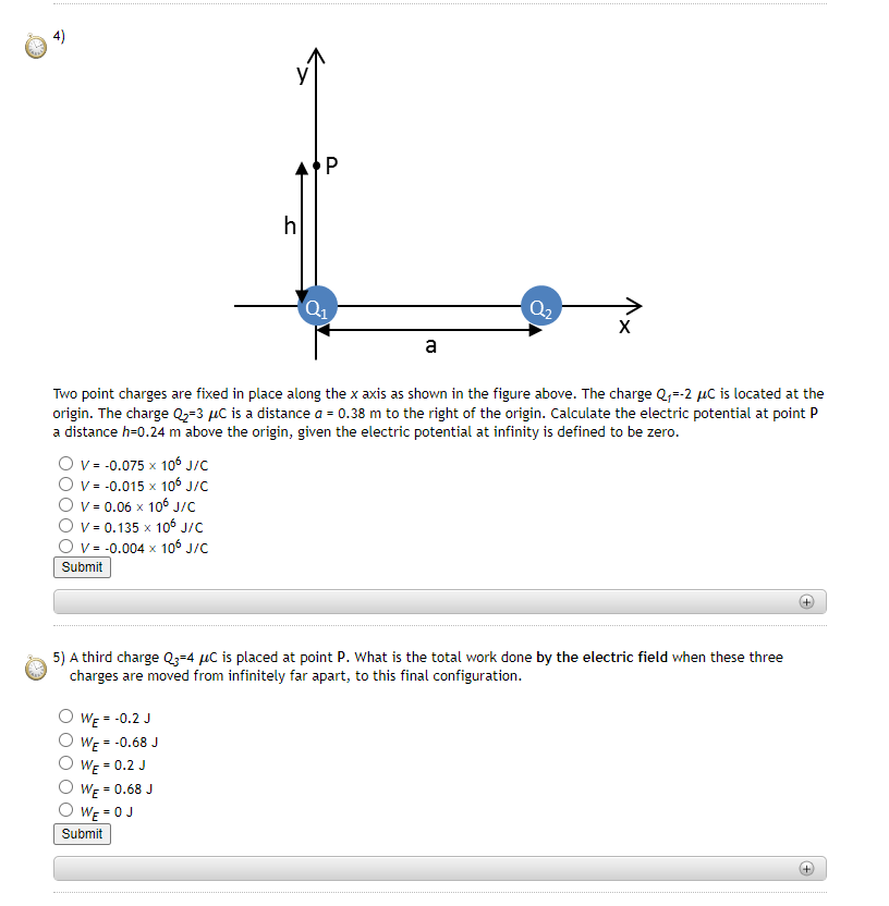 Solved Two point charges are fixed in place along the x axis | Chegg.com