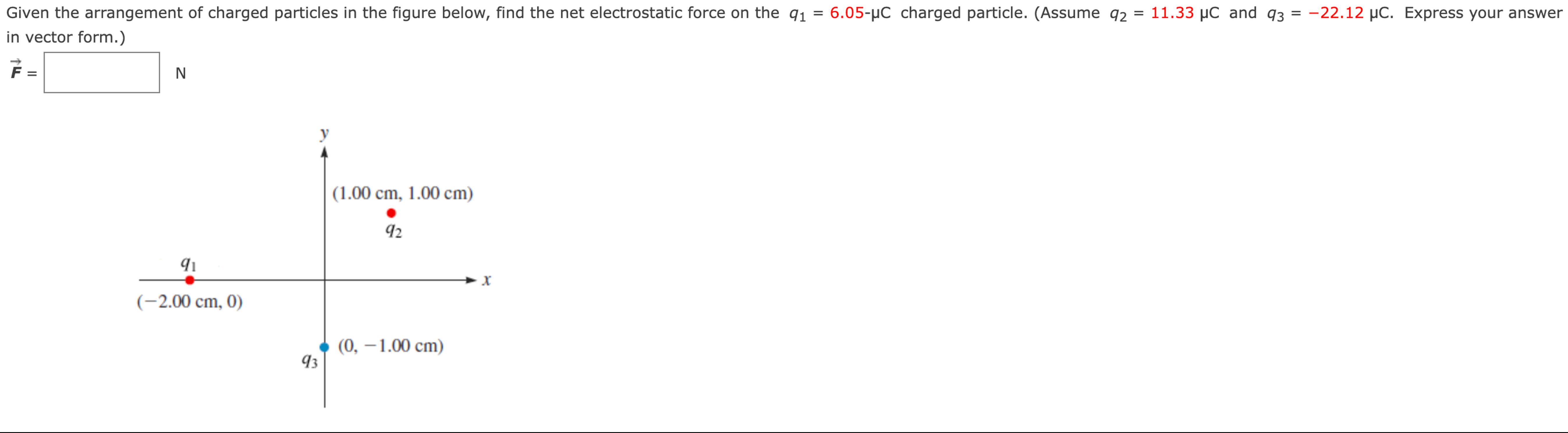 Given The Arrangement Of Charged Particles In The 