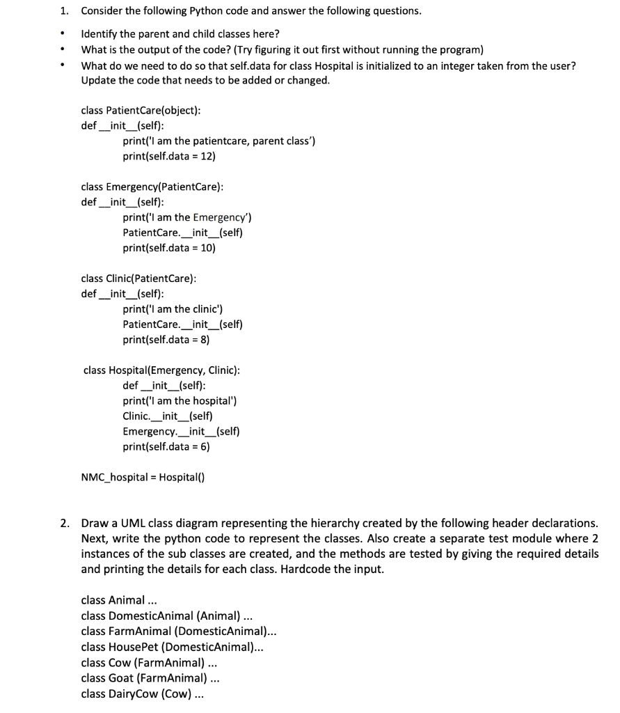 - Identify the parent and child classes here? - What | Chegg.com