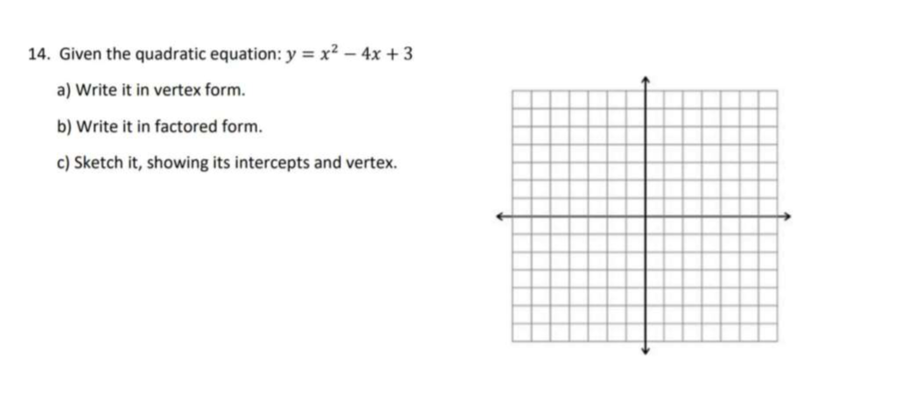 solved-14-given-the-quadratic-equation-y-x2-4x-3-a-write-chegg