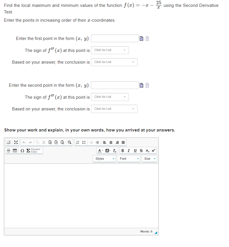 Solved Find the local maximum and minimum values of the | Chegg.com
