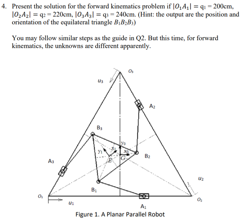Solved Fig. 1 gives the sketch of a planar parallel robot. | Chegg.com