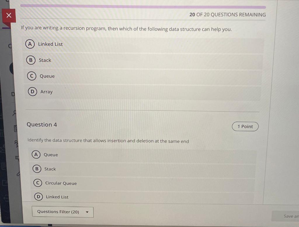 Solved If you are writing a recursion program, then which of | Chegg.com