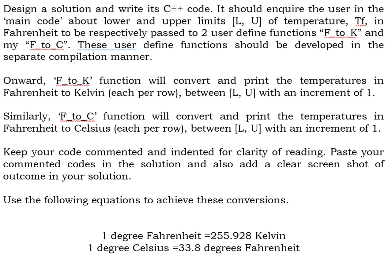 Solved Design a solution and write its C++ code. It should | Chegg.com