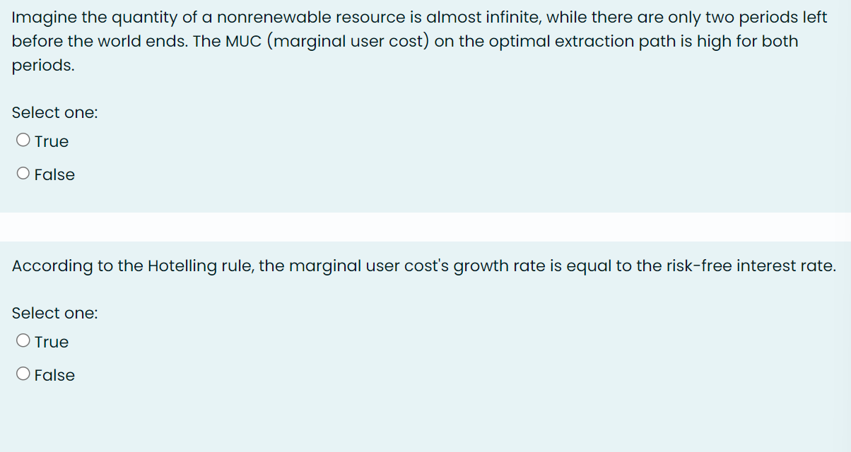 Solved Imagine the quantity of a nonrenewable resource is | Chegg.com