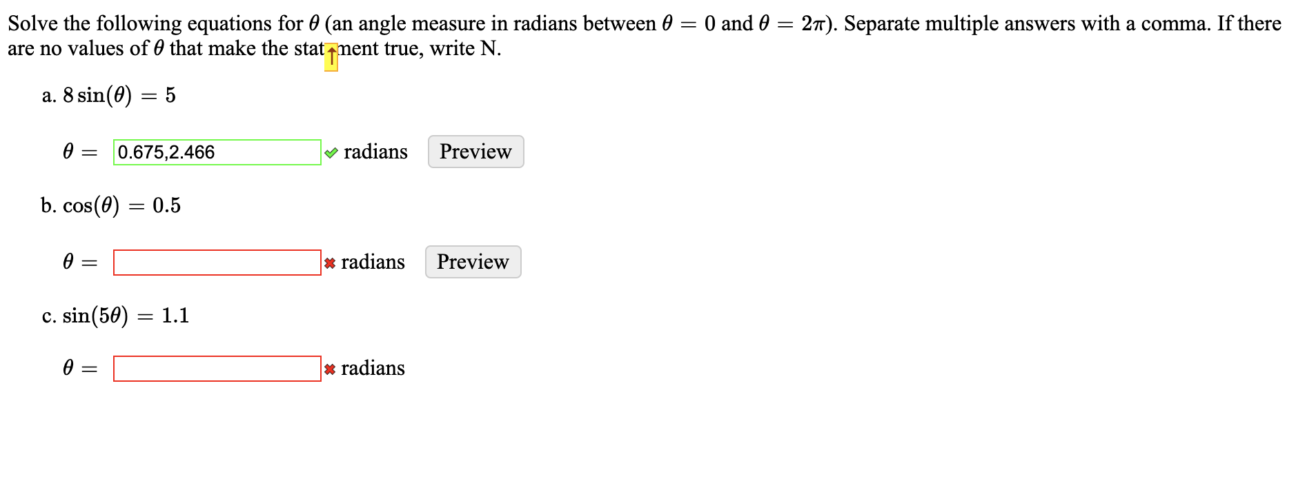 Solved 0 and 0 = 21). Separate multiple answers with a | Chegg.com