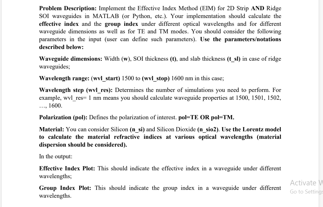 Solved Assume that we have a lossless waveguide of width a