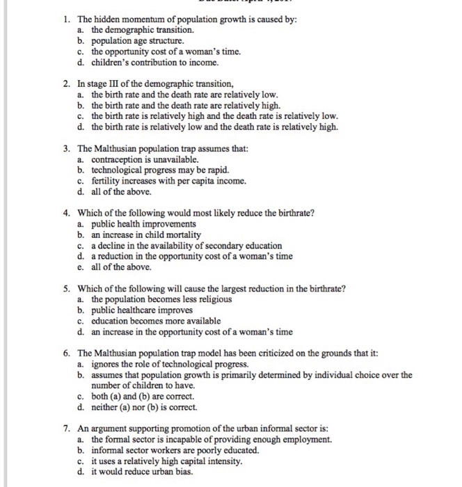 Solved The hidden momentum of population growth is caused | Chegg.com