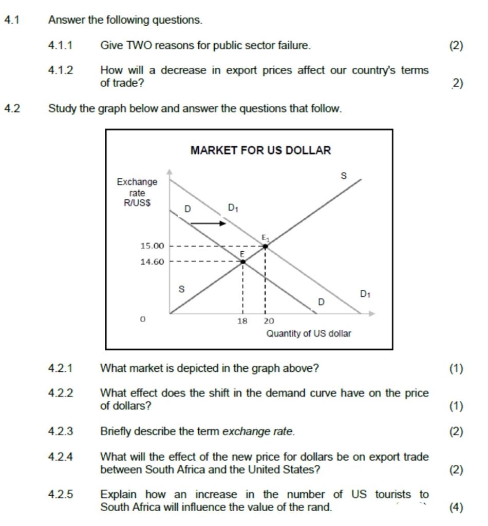 Solved 4.1 (2) Answer the following questions. 4.1.1 Give