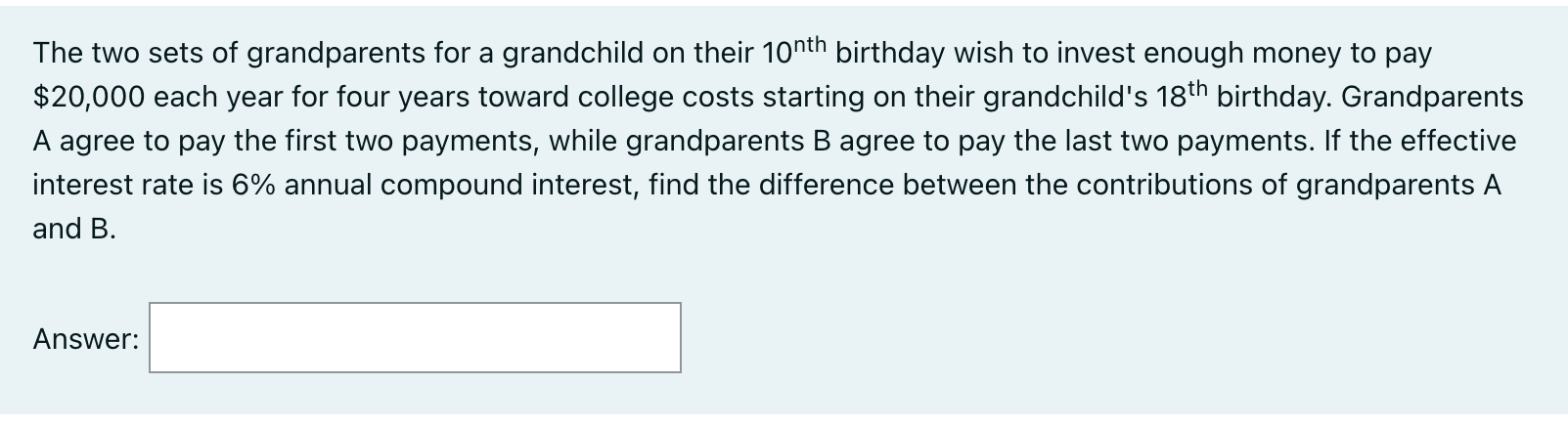 Solved It is known that an investment of 100 will increase | Chegg.com